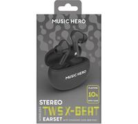 Auriculares Bluetooth SBS Stereo TWS X-Beat Music Hero (In Ear - Autonomía: hasta 3 horas - Negro)