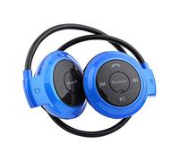 Auriculares Bluetooth sobre la Oreja, Auriculares estéreo Bluetooth inalámbricos Deportivos con micrófono inalámbrico con Graves Profundos [Azul]