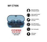 Auriculares bluetooth sony wf-c710n con estuche de carga/ autonomía 12h/ azules cristal