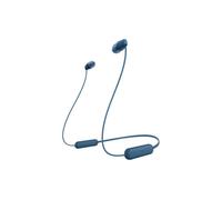 Sony WI-C100 Auriculares Inalámbricos - Hasta 25 Horas de Duración de la Batería, Micrófono Incorporado para Llamadas de Teléfono, Compatible con Asistentes de Voz, Conectividad Bluetooth, Azul
