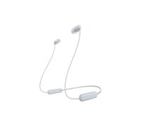 Sony WI-C100 Auriculares Inalámbricos - Hasta 25 Horas de Duración de la Batería, Micrófono Incorporado para Llamadas, Compatible con Asistentes de Voz, Conectividad Bluetooth Fiable, Blanco
