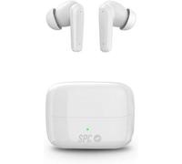 SPC Ether 2 Pro - Auriculares inalámbricos Blancos con cancelación Activa del Ruido, autonomía 6 Horas + 20 Horas en Estuche de Carga, Modo Gaming, IPX4, Control táctil y Ligeros