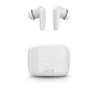 SPC Ether 2 Pro - Auriculares inalámbricos Blancos con cancelación Activa del Ruido, autonomía 6 Horas + 20 Horas en Estuche de Carga, Modo Gaming, IPX4, Control táctil y Ligeros