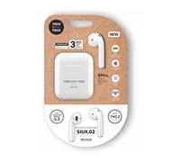 Auriculares bluetooth tech one tech siux.2 tec1402/ con estuche de carga/ autonomía 6h/ blancos