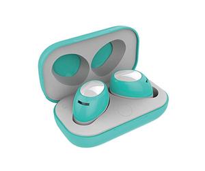 Auriculares Bluetooth True Wireless TWS con Micrófono, Celly BH Twins Air Auriculares Inalámbricos ( In-Ear, Binaural, Intraaural ) sonido Estéreo Control Remoto con Caja de Carga Portátil. Turquesa