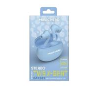Auriculares Bluetooth TWS X-BEAT MUSIC HERO (In Ear - Azul)