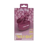 Auriculares Bluetooth TWS X-BEAT MUSIC HERO (In Ear - Morado)