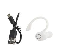 Auriculares Bluetooth Ultraligeros con Cancelación de Ruido, Inalámbricos para Camioneros, Oficina, Batería de Litio de 3,7 V (White)