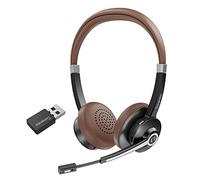 Auriculares Bluetooth V5.0, manos libres inalámbricas, con micrófono de cancelación de ruido, para teléfono móvil, sonido estéreo HD y 25 horas de tiempo de reproducción en la oreja auriculares con
