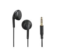 Hama Auriculares con cable Bubbly - estéreo, jack 3,5 mm chapado en oro, 1,2 m, negro