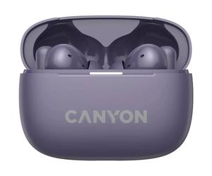 Auriculares Canyon OnGo 10 inalámbricos Bluetooth 5.3 con cancelación activa de ruido púrpura
