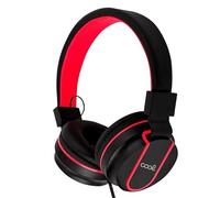 Auriculares Cascos Jack 3,5 mm Cool Toronto con Micro Negro-Rojo