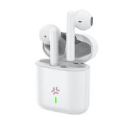 Auriculares Celly PULSESOUNDWH inalámbricos True Wireless para llamadas y música con micrófono integrado, control táctil, funda magnética y USB-C blancos