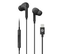 Auriculares Celly UP1200 con cable USB-C para llamadas y música con micrófono negro