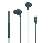 Auriculares Celly UP1600TYPECBL con cable USB-C para llamadas y música, micrófono integrado, color azul