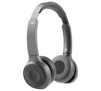 Auriculares Cisco 730 inalámbricos Bluetooth con Cancelación Activa de Ruido, Micrófono y base de carga, negros