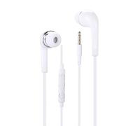 Auriculares compatibles con Realme C73 5G de alta calidad Audio intraural de silicona Ultra Confort Aislante de ruido con control de volumen y micrófono - Blanco