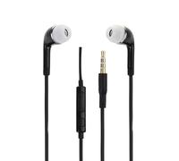 Auriculares compatibles con Realme C73 5G de alta calidad Audio intraural de silicona Ultra Confort Aislante de ruido con control de volumen y micrófono - Negro