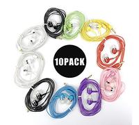 Auriculares con Cable a Granel, Audífonos con Cable, Colores Mezclados, 10 Paquetes para iPhone, Smartphone, Ordenador, Portátil, MP3, Escuela, Aula