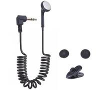 Auriculares con cable - Auriculares con cable para la oreja | Auriculares mono de 3,5 mm con aislamiento de ruido | Audio de alta fidelidad | Cable de resorte retráctil | Auriculares de sonido estéreo