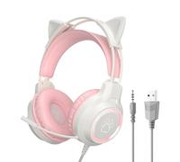 Auriculares Con Cable - Cancelación De Ruido Con Micrófono | Auriculares Para Juegos De Ordenador | Para Escuchar Música Llamadas Telefónicas Estudio Casa Dormitorio Apartamento Niñas Mujeres