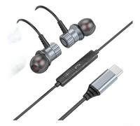 Auriculares con cable con micrófono que soporta interfaces de 3.5 mm y USB-C con mejora basada en chip digital Bass and (B)