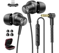 Auriculares con cable de 3,5 mm para Chromebook, laptop, PC, escuela, con | Auriculares con cable y micrófono para niños, para estudiantes, para Kindle Fire, MP3, Android, tablet, avión, viajes, MP3