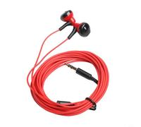 Auriculares con cable de 3 metros diseñados para una conectividad estable y preservación del rango dinámico en varios entornos (rojo)