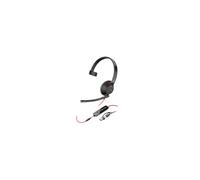Auriculares - con cable - jack 3,5mm, USB-C - HP Inc. - Poly Blackwire 5210 - serie Blackwire 5200 - auriculares - sobre la oreja - f