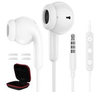 Auriculares con cable, jack de 3,5 mm, cancelación de ruido, con micrófono, auriculares estéreo de alta fidelidad compatibles con iPhone/iPad/iPod/Samsung/Huawei/Android, ordenadores portátiles