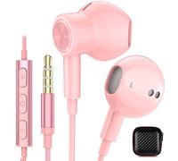 Auriculares con cable jack de 3,5 mm para la escuela, auriculares con cable con micrófono y control de volumen para Apple iPhone 6s 6 Plus iPod Touch MP3 MP4 Android Samsung A14 A13 A23 A52 5G