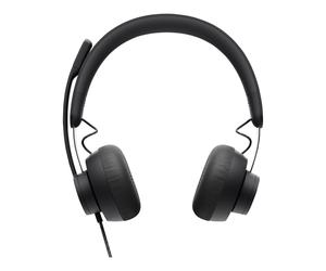 Auriculares con cable Logitech Zone, con certificación MS Teams, Conexión USB, cancelación de ruido, con cable, grafito