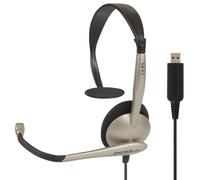 Koss cs95 usb auriculares con cable y micrófono con cancelación ruido, cascos de diadema monoaurales oficina, , beige