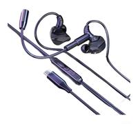 Auriculares con cable para juegos con micrófono HiFi aislamiento de ruido para eSports Stage Performance Professional in Ear Monitores negros (B)