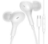 Auriculares con Cable Tipo c para iPhone 17 18 Pro MAX 16 15 Plus, Blanco | Cascos USB C con Microfono para xiaomi Poco x7 X8 Pro redmi Note 14 pro5g15T 15 Ultra Pixel 9 10 Magic 7 Lite 400 Smart 200