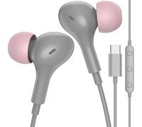 Auriculares con Cable Tipo c para xiaomi REDMI Note 15 Pro Poco X7 17 Pro MAX 15T Poco F8 Ultra, Cascos USB C con Microfono para Honor Magic8 400 Smart 5G Pad X9a X8a para Pixel 10 9a 8a, Gris