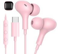 Auriculares con Cable Tipo c para xiaomi REDMI Note 15 Pro Poco X7, Rosa | Magnético Cascos USB C con Microfono para xiaomi redmi Note 14 Pro 5g Poco x7 Pro 15T 15 Ultra/ iphone 18 pro max , Rosa