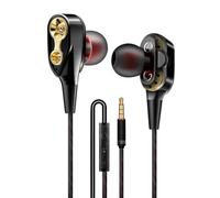 Auriculares con cable tipo canal, aislamiento de sonido, enfoque integrado, micrófono estéreo, graves pesados, agudos, prevención de fugas de sonido, ligeros, claros, llamadas, creativos, exquisitos