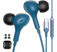 Auriculares con cable USB C con micrófono para xiaomi 17 Ultra 17T, azul