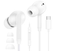 Auriculares con cable USB C para iPhone 17 16 15 Pro Max Plus, auriculares con cable USB C Intra Auriculares Audio tipo C para Samsung Galaxy A56 A55 A36 A26 5G A25 A17 A16 S25 Ultra S24 S23 FE S22