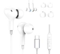 Auriculares con cable USB C para iPhone 17e/17 Pro Max/17 Pro/17/16/15, auriculares in-ear con micrófono para Samsung A57 A56 A55 A54 A37 A36 A35 A26 A25 A17 A16 A07 A06 Galaxy S26 25 S2 4 S23 S22 S21