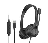 Auriculares con cable USB para videojuegos, cable de 2 m, micrófono HD