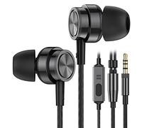 Auriculares con Cable y Microfono, Auricular con 3.5mm Jack, Cascos Musica con Graves Potentes, Compatible con Samsung,iPhone,iPad,Huawei Android y Todos los Deportivos de Auriculares de 3,5 mm