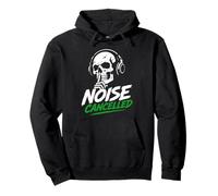 Auriculares con cancelación de Ruido gráfico de Calavera Sudadera con Capucha