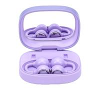 Auriculares con Clip con Hebilla de Joyería para Mujeres Auriculares Inalámbricos con Espejo, Viajes y Fitness - Púrpura