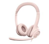 Auriculares Con Filo Logitech H390, Conexión USB, Color Rosa, Comfort Y Calidad
