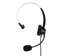 Auriculares con Micrófono, Auriculares con Cable para un Solo Oído Auriculares Unilaterales con Conector de 3,5 Mm con Micrófono con Cancelación de Ruido, Control de Volumen Y Silenciamiento, con Tarj
