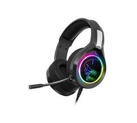SPIRIT OF GAMER - PRO-H8 - Audio Pro Gamer Auriculares - Simulated Leather - Micrófono flexible - Luz de fondo LED Rainbow RGB para Auriculares - PC / PS5 / XBOX X / PS4 / XBOX ONE