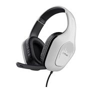 GXTrust 415PS Zirox Ligeros Cascos Gaming para PlayStation 5 con Drivers de 50 mm, Conexión 3.5 mm, Micrófono Plegable, Auriculares con Cable 1,2 m, Cascos PS5 Over-Ear - Blanco