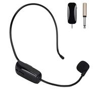 Auriculares con micrófono inalámbrico, alcance inalámbrico de 50 m (160 pies) UHF Auriculares con micrófono inalámbrico para amplificador de voz, altavoces de escenario, profesor, guías turísticos, in